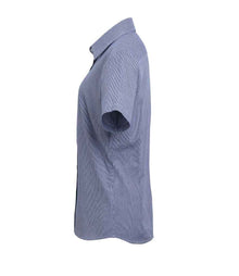 Premier Ladies Gingham Short Sleeve Shirt PR321 - PR321 Navy/White Side