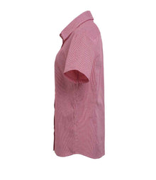 Premier Ladies Gingham Short Sleeve Shirt PR321 - PR321 Red/White Side