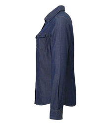 Premier Ladies Jeans Stitch Denim Shirt PR322 - PR322 Indigo Denim Side
