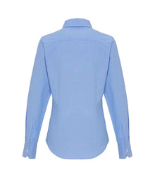Premier Ladies Long Sleeve Striped Oxford Shirt PR338 - PR338 Oxford Blue Back