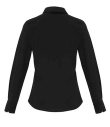 Premier Ladies Long Sleeve Stretch Fit Poplin Shirt PR344 - PR344 Black Back