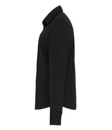 Premier Ladies Long Sleeve Stretch Fit Poplin Shirt PR344 - PR344 Black Side