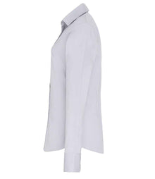 Premier Ladies Long Sleeve Stretch Fit Poplin Shirt PR344 - PR344 Silver Side