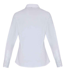 Premier Ladies Long Sleeve Stretch Fit Poplin Shirt PR344 - PR344 White Back