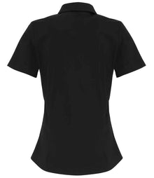 Premier Ladies Short Sleeve Stretch Fit Poplin Shirt PR346 - PR346 Black Back