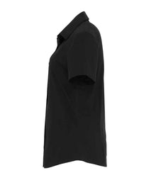 Premier Ladies Short Sleeve Stretch Fit Poplin Shirt PR346 - PR346 Black Side