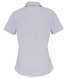 Premier Ladies Short Sleeve Stretch Fit Poplin Shirt PR346 - PR346 Silver Back