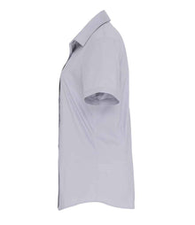 Premier Ladies Short Sleeve Stretch Fit Poplin Shirt PR346 - PR346 Silver Side
