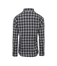 Premier Ladies Mulligan Check Long Sleeve Shirt PR350 - PR350 Steel/Black Back