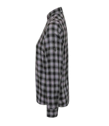 Premier Ladies Mulligan Check Long Sleeve Shirt PR350 - PR350 Steel/Black Side