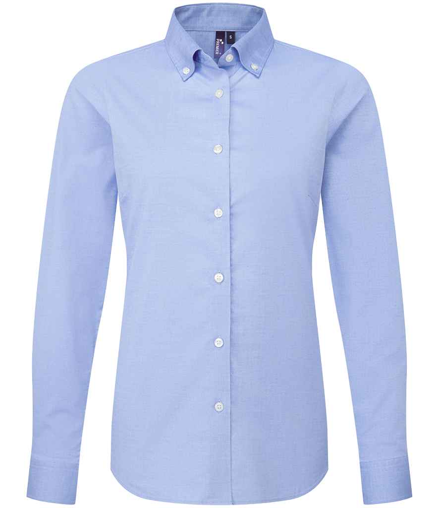 Premier Ladies Supreme Long Sleeve Oxford Shirt PR384 - Oxford Blue