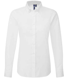 Premier Ladies Supreme Long Sleeve Oxford Shirt PR384 - White