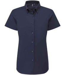 Premier Ladies Supreme Short Sleeve Oxford Shirt PR386 - Navy