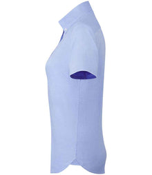 Premier Ladies Supreme Short Sleeve Oxford Shirt PR386 - PR386 Oxford Blue Side
