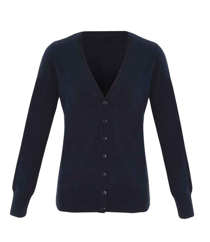 Premier Ladies Essential Acrylic V Neck Cardigan PR402 - Navy