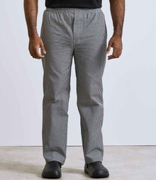 Premier Pull On Chef's Check Trousers PR552 - PR552 Black/White Model