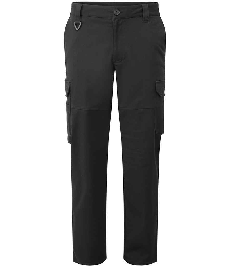 Premier Unisex Stretchchecker Work Cargo Trousers PR565 - Black