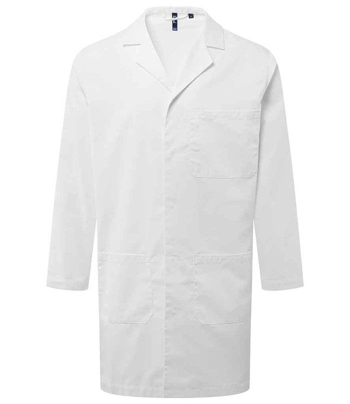 Premier Essential 3 Pocket Work Coat PR603 - White