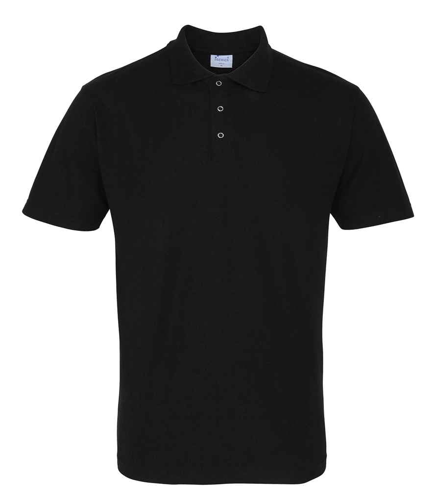Premier Stud Piqué Polo Shirt PR610 - Black