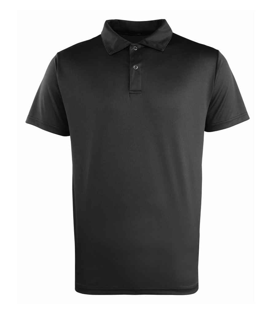 Premier Coolchecker® Stud Piqué Polo Shirt PR612 - Black