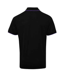 Premier Contrast Coolchecker® Piqué Polo Shirt PR618 - PR618 Black/Purple Back