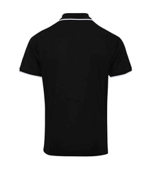 Premier Contrast Coolchecker® Piqué Polo Shirt PR618 - PR618 Black/White Back