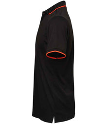 Premier Contrast Coolchecker® Piqué Polo Shirt PR618 - PR618 Black/Orange Side