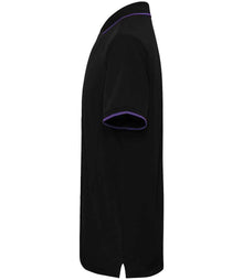 Premier Contrast Coolchecker® Piqué Polo Shirt PR618 - PR618 Black/Purple Side