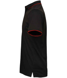 Premier Contrast Coolchecker® Piqué Polo Shirt PR618 - PR618 Black/Red Side