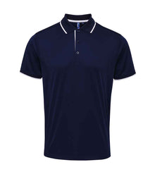 Premier Contrast Coolchecker® Piqué Polo Shirt PR618 - Navy/White
