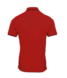 Premier Contrast Coolchecker® Piqué Polo Shirt PR618 - PR618 Red/Black Back