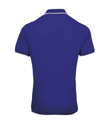 Premier Contrast Coolchecker® Piqué Polo Shirt PR618 - PR618 Royal Blue/White Back