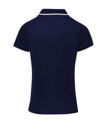 Premier Ladies Contrast Coolchecker® Piqué Polo Shirt PR619 - PR619 Navy/White Back