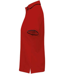 Premier Ladies Contrast Coolchecker® Piqué Polo Shirt PR619 - PR619 Red/Black Side
