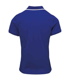 Premier Ladies Contrast Coolchecker® Piqué Polo Shirt PR619 - PR619 Royal Blue/White Back