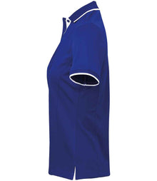 Premier Ladies Contrast Coolchecker® Piqué Polo Shirt PR619 - PR619 Royal Blue/White Side