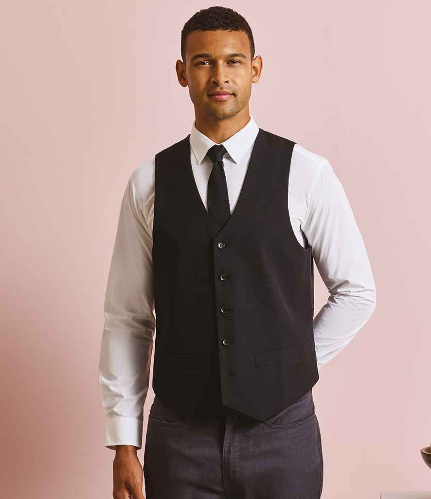Premier Lined Waistcoat PR622 - PR622 Black Model