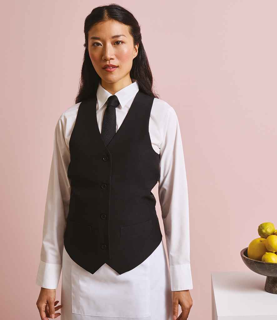Premier Ladies Lined Waistcoat PR623 - PR623 Black Model
