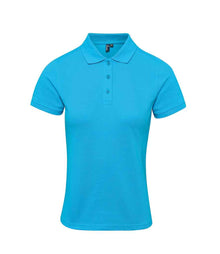 Premier Ladies Coolchecker® Plus Piqué Polo Shirt PR632 - Turquoise Blue