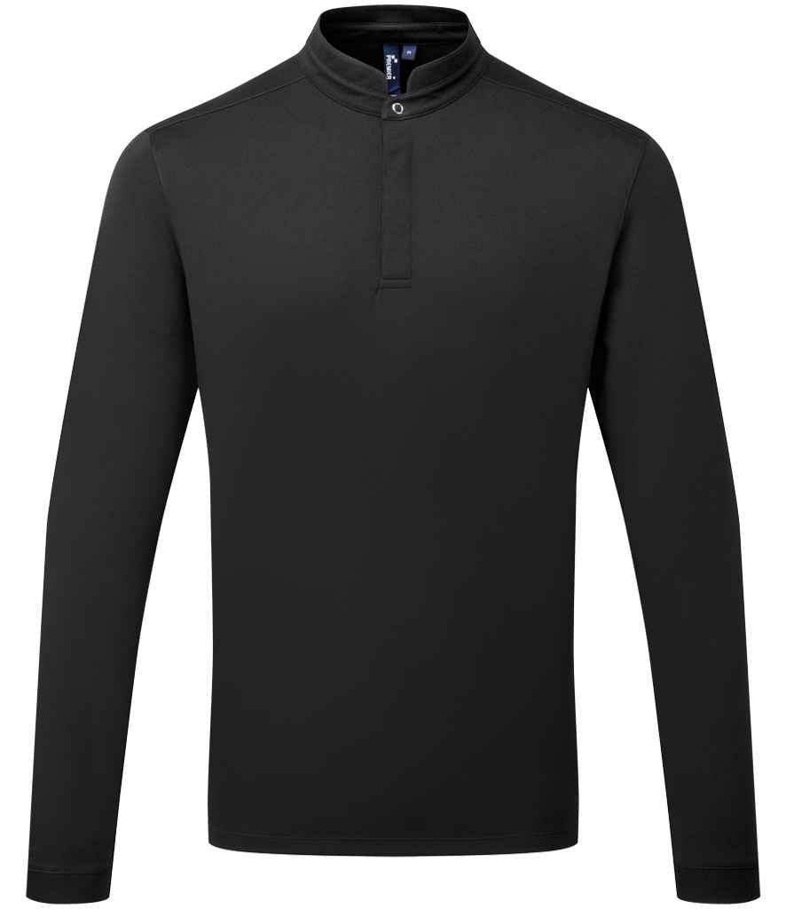 Premier Essential Coolchecker® Long Sleeve Chef's Shirt PR647 - Black