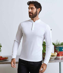 Premier Essential Coolchecker® Long Sleeve Chef's Shirt PR647 - PR647 White Model