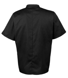 Premier Short Sleeve Chef's Jacket PR656 - PR656 Black Back