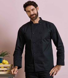 Premier Long Sleeve Chef's Jacket PR657 - PR657 Black Model