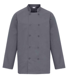 Premier Long Sleeve Chef's Jacket PR657 - Steel