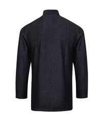 Premier Denim Chef's Jacket PR660 - PR660 Black Denim Back