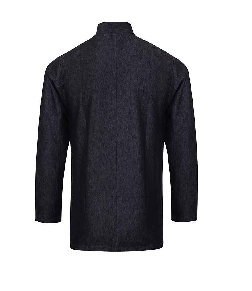 Premier Denim Chef's Jacket PR660 - PR660 Black Denim Back