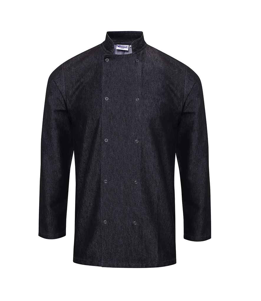Premier Denim Chef's Jacket PR660 - Black Denim