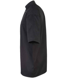 Premier Unisex Short Sleeve Stud Front Chef's Jacket PR664 - PR664 Black Side