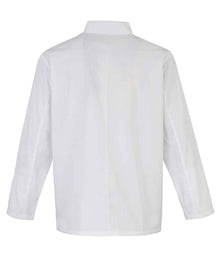 Premier Unisex Long Sleeve Stud Front Chef's Jacket PR665 - PR665 White Back