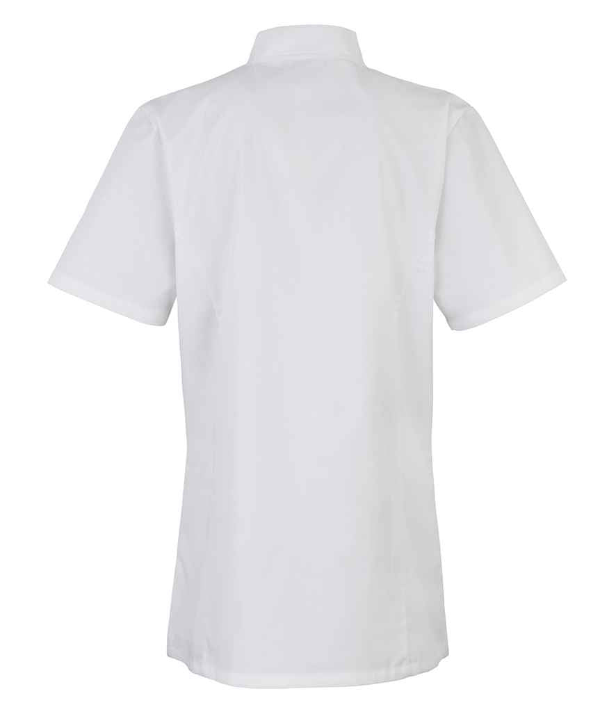 Premier Ladies Short Sleeve Chef's Jacket PR670 - PR670 White Back